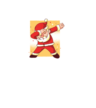 Santa DAB Moș Crăciun model alb pe tricou
