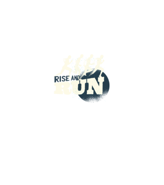 Rise and Run - Tricou pentru alergători model turcoaz pe tricou
