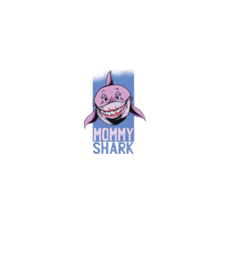 Mommy Shark tricou pentru mama model negru pe tricou