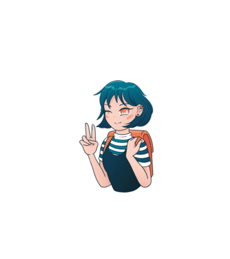 Anime fată model alb pe tricou