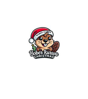 Bober Kurwa Christmas 1 model alb/roșu pe tricou
