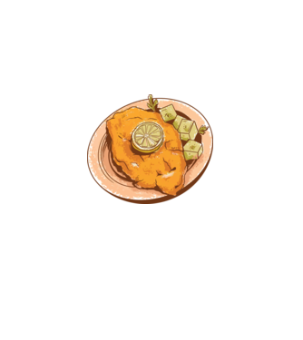 Șnițel vienez Wiener Schnitzel model verde pe tricou