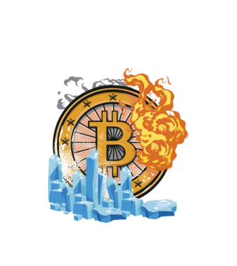 Logo Bitcoin model alb pe tricou