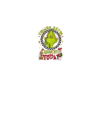 Feeling extra Grinchy today - Grinch model alb pe tricou