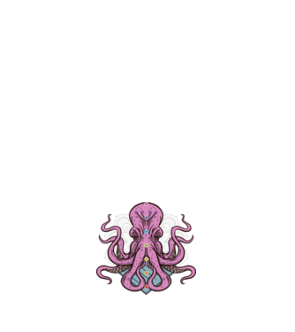 Yoga Octopus model negru pe tricou