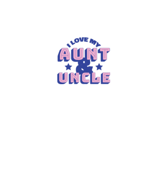 I Love My Aunt & Uncle model gri pe tricou