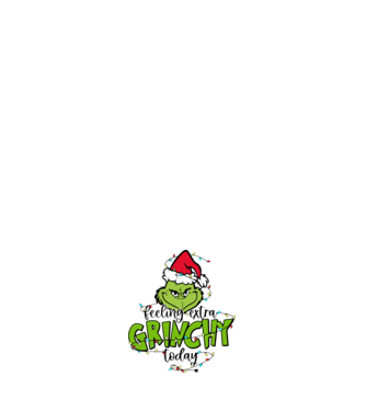 Feeling extra Grinchy today model negru pe tricou