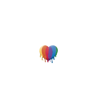 LGBTQ Inimă model negru pe tricou