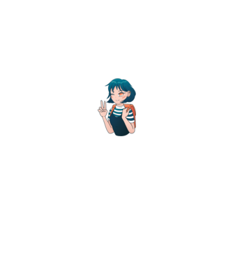 Anime fată model alb/roșu pe tricou