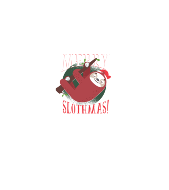 Merry Slothmas Crăciun cu Leneș model negru pe tricou