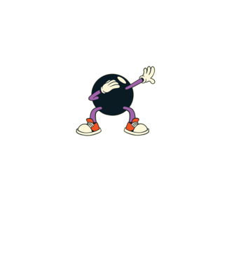 Bowling DAB model negru pe tricou