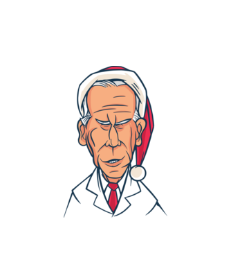Crăciun Biden model alb pe tricou
