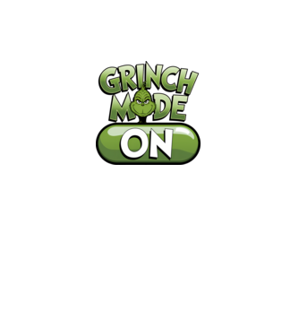 Grinch mode ON model negru pe tricou