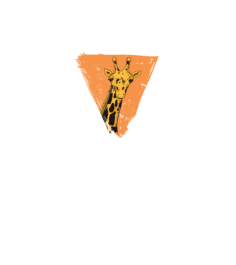 Girafă cool model alb pe tricou