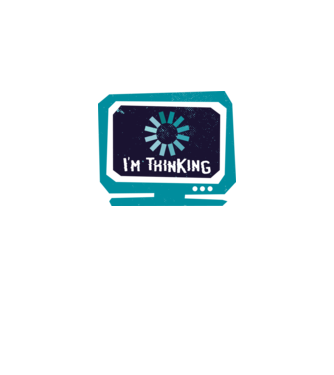 'I''m thinking Mă gândesc' model alb pe tricou