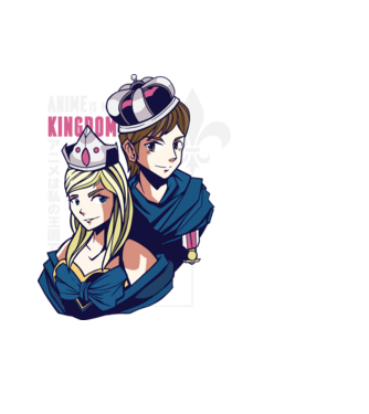 Anime este Regatul meu model albastru deschis pe tricou
