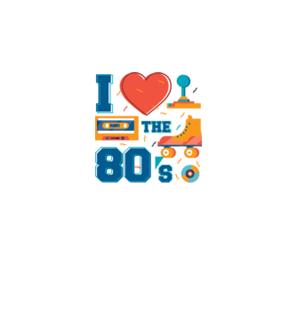 'I love the 80s - Iubesc anii ''80' model alb pe tricou