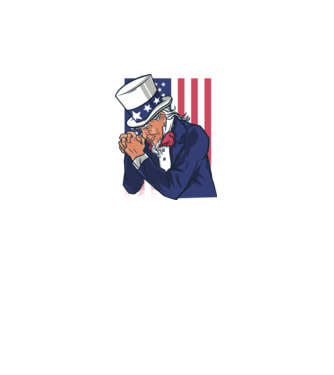 Uncle Sam se roagă model gri pe tricou