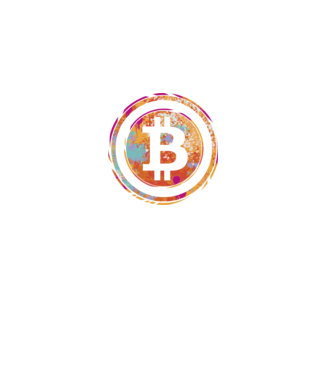 Bitcoin Watercolor model negru pe tricou