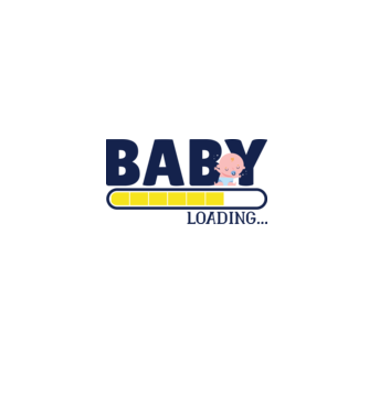 Baby is loading - tricou amuzant pentru mămici model alb pe tricou