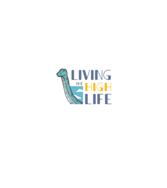 Living the High Life Dinosaur model negru pe tricou