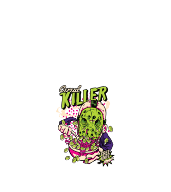 Cereal Killer model albastru închis pe tricou