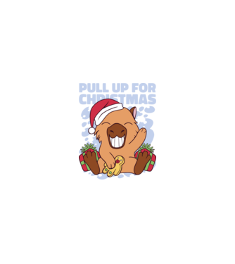 Pull up for christmas Capybara model nisipiu pe tricou