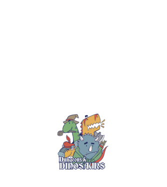 Dungeons and Dinosaurs model verde pe tricou
