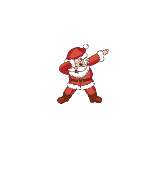 Santa Dab model alb pe tricou