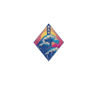 Vaporwave Val model alb pe tricou