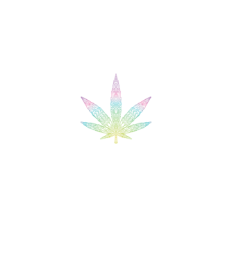 Frunză colorată de marijuana model negru pe tricou