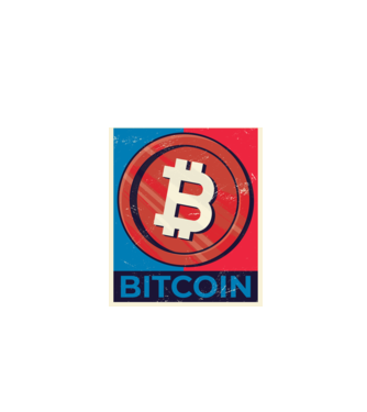Bitcoin Criptomonedă model negru pe tricou