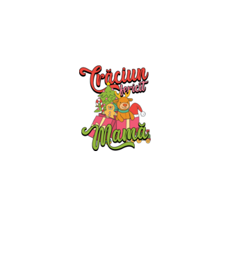 CRĂCIUN FERICIT MAMĂ model negru pe tricou