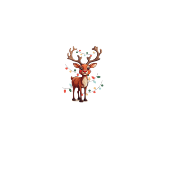 Festive Rudolph model roz deschis pe tricou