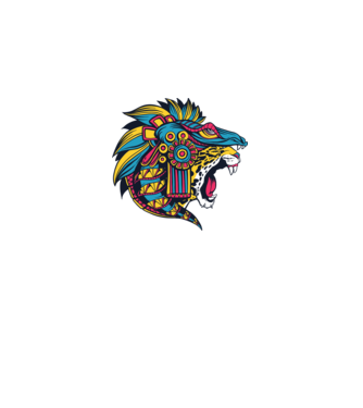 Aztec Jaguar model alb pe tricou
