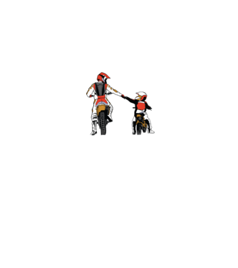 Tată și Fiu cei mai buni Prieteni - Motociclist model negru pe tricou