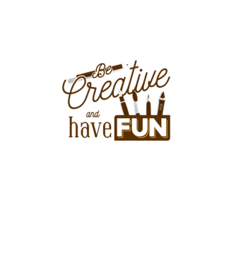 Be creative and have fun model alb pe tricou