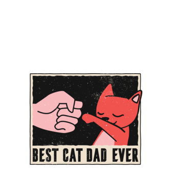 Best Cat Dad Ever - Cel mai bun stăpân de pisică model turcoaz pe tricou