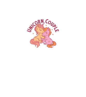 Pereche Unicorn model alb pe tricou