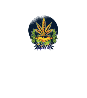 Marijuana Kush model negru pe tricou