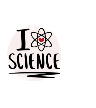 I Love Science știință model alb pe tricou