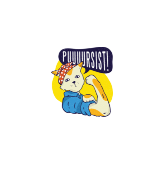 Pisică Pursist model albastru deschis pe tricou