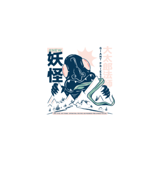 Daidarabotchi Yokai Anime model alb pe tricou