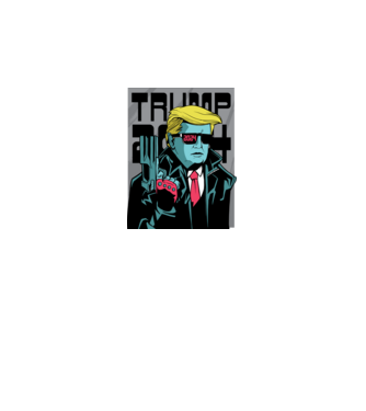 Trump Terminator 2024 model negru pe tricou