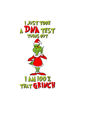 I just took a DNA test - I am Grinch model albastru deschis pe tricou