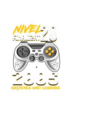 Nivel Finalizat 20 2005 model alb pe tricou