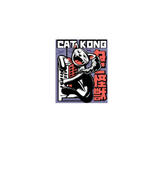 Cat Kong model alb pe tricou