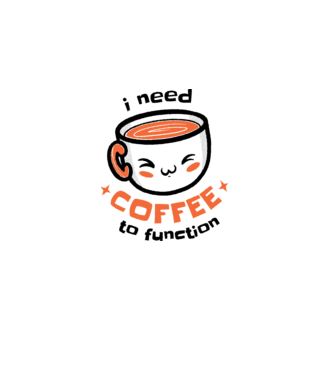 Am nevoie de cafea model alb pe tricou