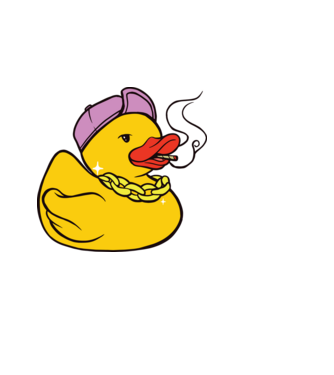 rățușcă de cauciuc Smoker model albastru deschis pe tricou