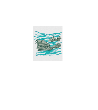 Oceanul cu Stânci model albastru închis pe tricou
